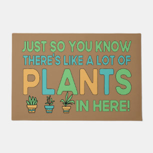Er zijn veel planten in dit Plant. Deurmat