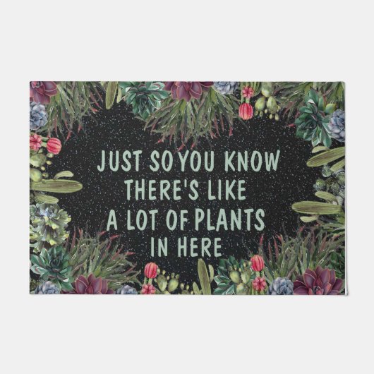 Er zijn veel planten Mat, Funny Quotes Deurmat (Voorkant)