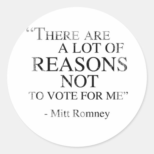 Er zijn veel redenen om niet op mij te stemmen Fad Ronde Sticker (Voorkant)