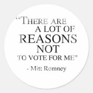 Er zijn veel redenen om niet voor me te stemmen Fa Ronde Sticker