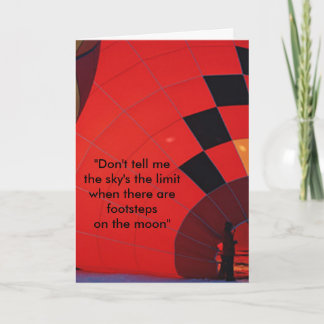 Er zijn voetstappen op de maan feestdagen kaart