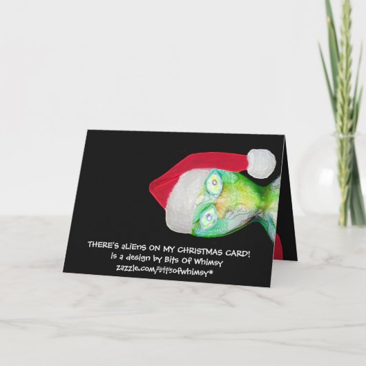 ER ZIJN VREEMDELINGEN OP MIJN KERSTKAART! FEESTDAGEN KAART (Achterkant)