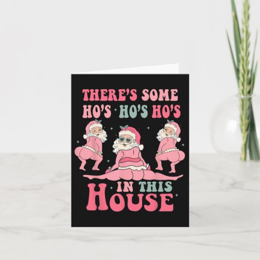 Er zijn wat gastheren in dit huis met kerstroze Sa Kaart (Voorkant)