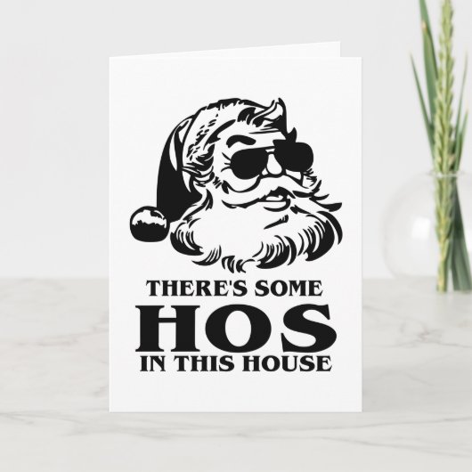 Er zijn wat hos in dit Huis Kerstmis Feestdagen Kaart (Voorkant)