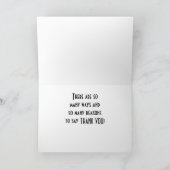 ER ZIJN ZOVEEL MANIEREN EN REDENEN OM DANKJEWEL TE BEDANKKAART (Binnen)