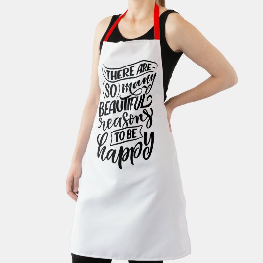 Er zijn zoveel mooie redenen om gelukkig te zijn schort (Insitu)