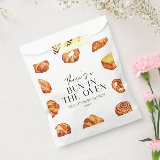 Er zit een broodje in het ovenbrood Baby shower Bedankzakje (Gezegeld)