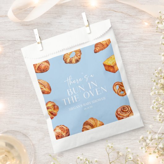 Er zit een broodje in het ovenbrood Baby shower Bedankzakje (Geknipt)