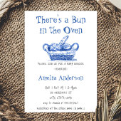 Er zit een broodje in het ovenbrood Baby shower Kaart
