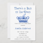 Er zit een broodje in het ovenbrood Baby shower Kaart (Voorkant)