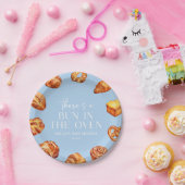Er zit een broodje in het ovenbrood Baby shower Papieren Bordje (Feest)