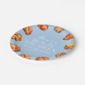 Er zit een broodje in het ovenbrood Baby shower Papieren Bordje (Gekanteld)