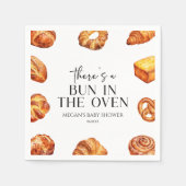 Er zit een broodje in het ovenbrood Baby shower Servet (Voorkant)