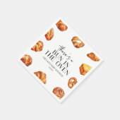Er zit een broodje in het ovenbrood Baby shower Servet (Hoek)