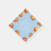 Er zit een broodje in het ovenbrood Baby shower Servet (Hoek)
