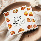 Er zit een broodje in het ovenbrood Baby shower Servet