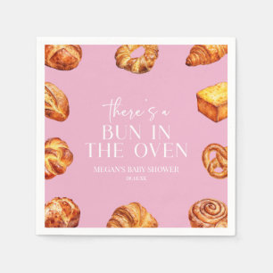 Er zit een broodje in het ovenbrood Baby shower Servet