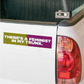 Er zit een feministe in mijn boombumpersticker bumpersticker (Op Truck)