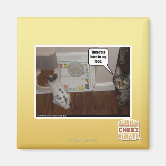 Er zit een haas in mijn eten. magneet (Voorkant)