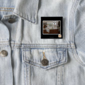 Er zit een haring in mijn eten. vierkante button 5,1 cm (In situ)