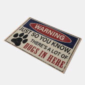 Er zit een hoop honden in hier Mat, honden poten Deurmat (Schuin)