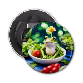 Er zit een kikker in mijn salade button flesopener