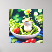 Er zit een kikker in mijn salade canvas afdruk (Voorkant)