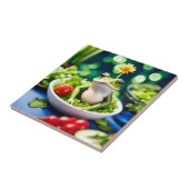 Er zit een kikker in mijn salade tegeltje (Zijkant)