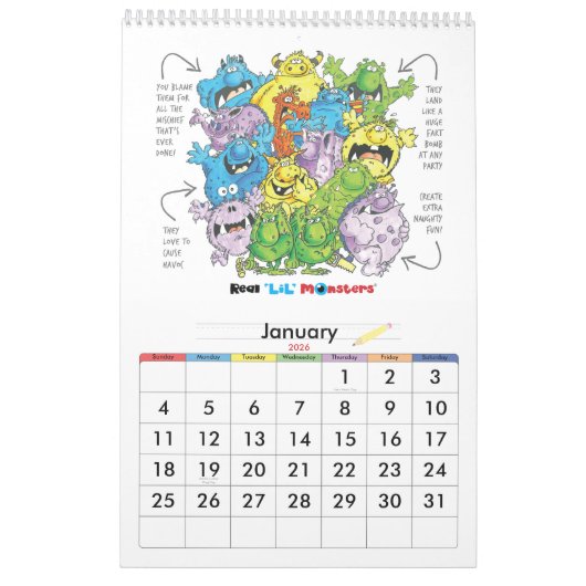Er zit een monster in elk kind kalender (Jan 2026)