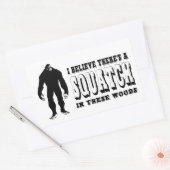 Er zit een squatch in deze Bossen! Bigfoot leeft Rechthoekige Sticker (Envelop)