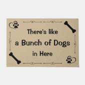 Er Zit Een Stapel Honden Hier Hond Liebhaver Deurm Deurmat (Voorkant)