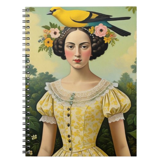 Er zit een vogel op mijn hoofd | Notitieboek Journ (Voorkant)