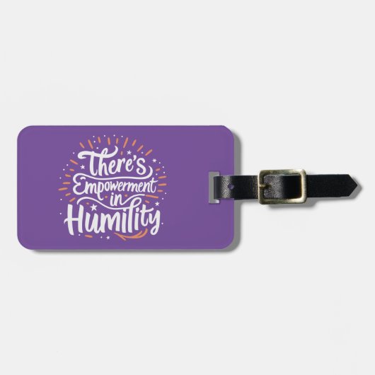 Er zit empowerment in nederigheid bagagelabel (Voorkant horizontaal)