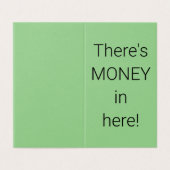 "Er ZIT GELD in" kaart (Buitenkant ongevouwen)