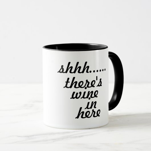 Er zit hier wijn in. mok (Voorkant rechts)