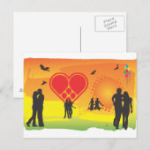 Er zit liefde in de lucht briefkaart (Voorkant / Achterkant)