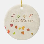 Er zit liefde in de lucht keramisch ornament (Achterkant)