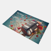 Er zit muziek in - Retro Vibes deurmat (Schuin)