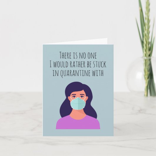 Er zit niemand in quarantaine kaart (Voorkant)