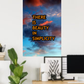 Er zit schoonheid in eenvoud poster (Thuiskantoor)