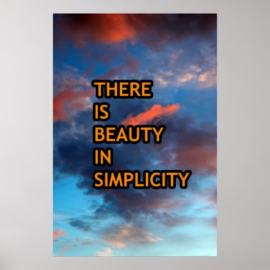 Er zit schoonheid in eenvoud poster (Voorkant)