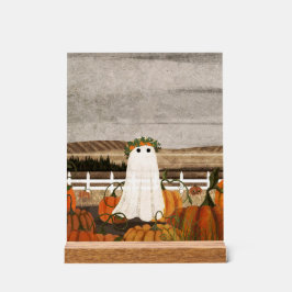 Er zit weer een geest in de pompoenpatch acryl bord