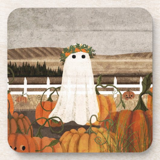 Er zit weer een geest in de pompoenpatch bier onderzetter (Voorkant)