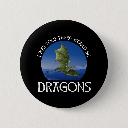 Er Zouden Draken Zijn Ronde Button 5,7 Cm (Voorkant)