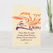 Er zullen lichte Chanoeka-Kaarten zijn Feestdagen Kaart (Achterkant)