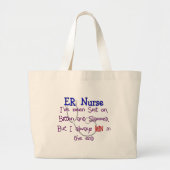 ER Zuster "SPIT ON BITTEN and SLAPPED" Grote Tote Bag (Voorkant)