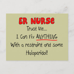 ER Zuster "Trust Me" Funny T-Shirts & Gifts Briefkaart