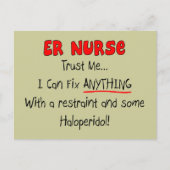 ER Zuster "Trust Me" Funny T-Shirts & Gifts Briefkaart (Voorkant)