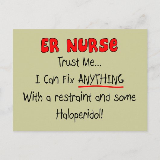 ER Zuster "Trust Me" Funny T-Shirts & Gifts Briefkaart (Voorkant)