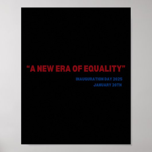 Era Equality Kamala Harris 2024 Inauguratiedag C Poster (Voorkant)